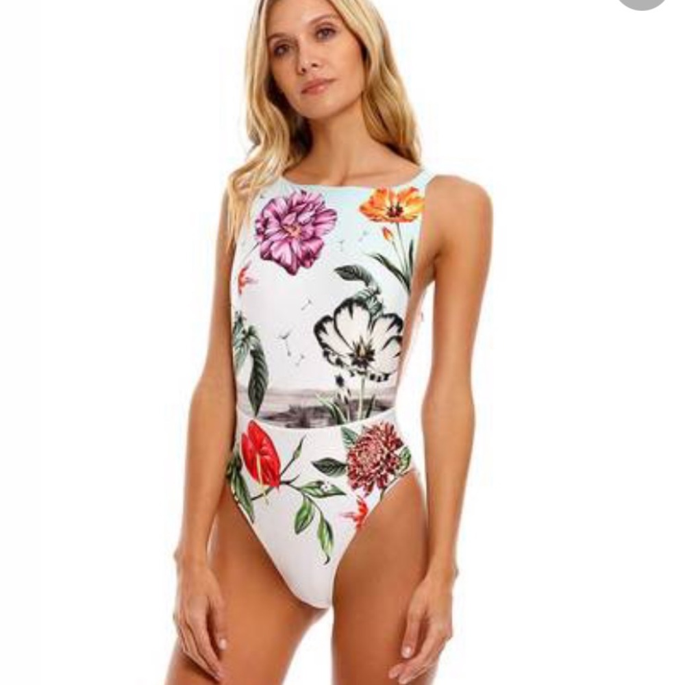 Agua Bendita Blare Domenica Floral One Piece Swimsuit